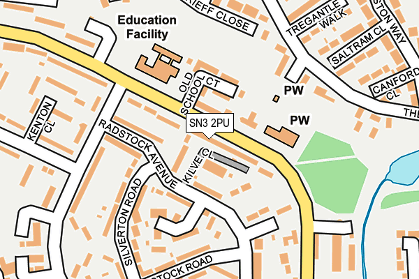 SN3 2PU map - OS OpenMap – Local (Ordnance Survey)