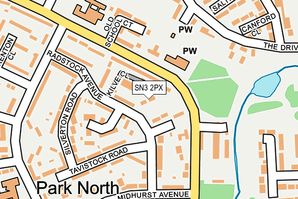 SN3 2PX map - OS OpenMap – Local (Ordnance Survey)