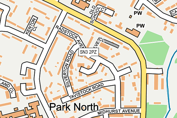 SN3 2PZ map - OS OpenMap – Local (Ordnance Survey)