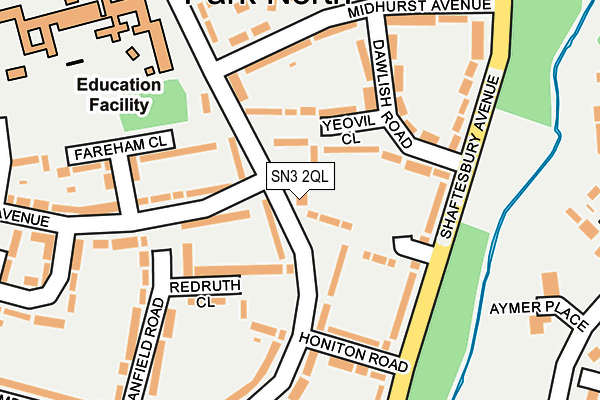 SN3 2QL map - OS OpenMap – Local (Ordnance Survey)