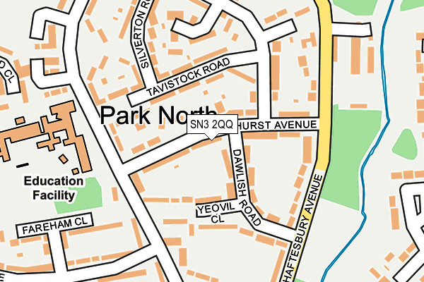 SN3 2QQ map - OS OpenMap – Local (Ordnance Survey)