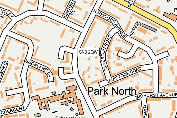 SN3 2QW map - OS OpenMap – Local (Ordnance Survey)