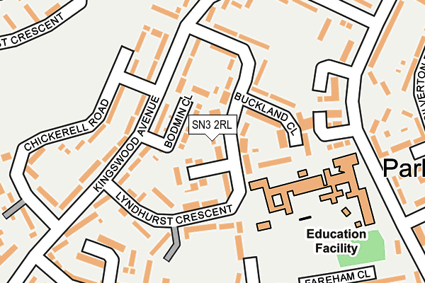 SN3 2RL map - OS OpenMap – Local (Ordnance Survey)