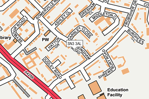 SN3 3AL map - OS OpenMap – Local (Ordnance Survey)