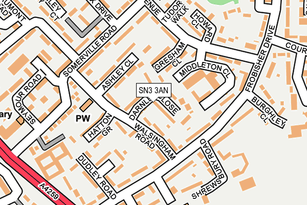 SN3 3AN map - OS OpenMap – Local (Ordnance Survey)
