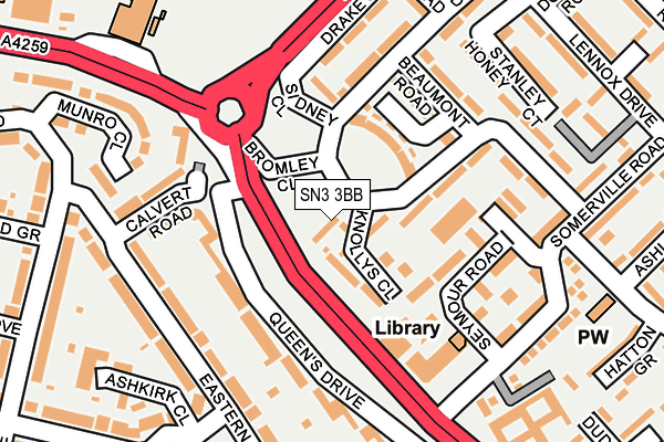 SN3 3BB map - OS OpenMap – Local (Ordnance Survey)