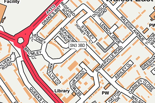 SN3 3BD map - OS OpenMap – Local (Ordnance Survey)