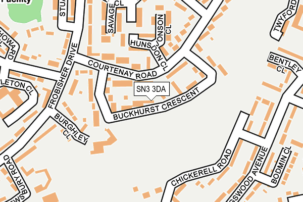 SN3 3DA map - OS OpenMap – Local (Ordnance Survey)