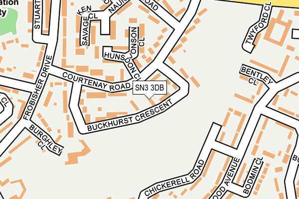 SN3 3DB map - OS OpenMap – Local (Ordnance Survey)