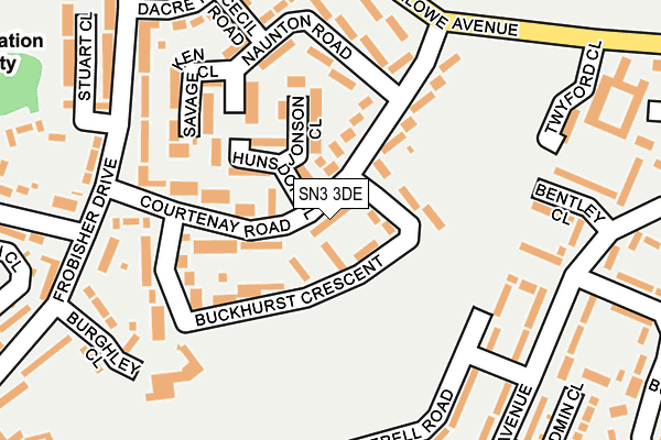 SN3 3DE map - OS OpenMap – Local (Ordnance Survey)