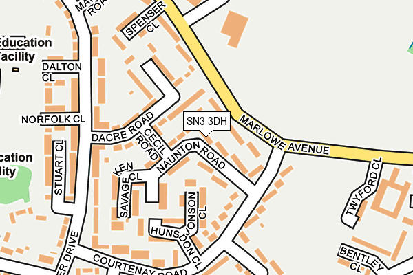 SN3 3DH map - OS OpenMap – Local (Ordnance Survey)