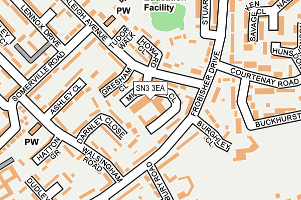 SN3 3EA map - OS OpenMap – Local (Ordnance Survey)