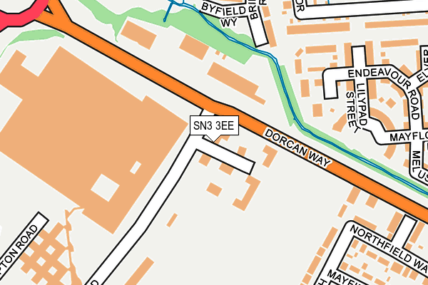 SN3 3EE map - OS OpenMap – Local (Ordnance Survey)