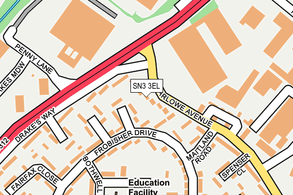 SN3 3EL map - OS OpenMap – Local (Ordnance Survey)
