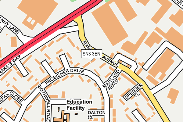 SN3 3EN map - OS OpenMap – Local (Ordnance Survey)