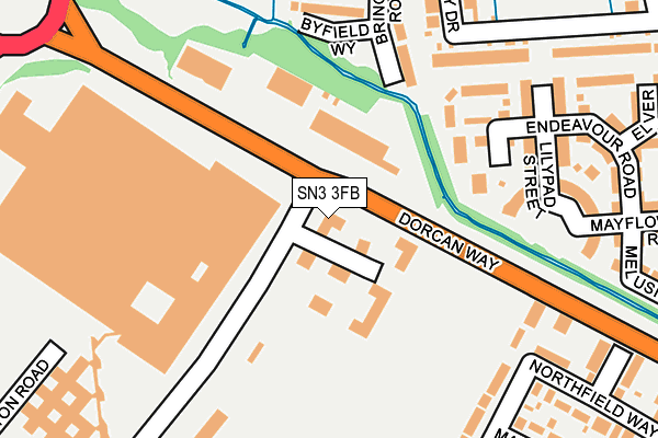 SN3 3FB map - OS OpenMap – Local (Ordnance Survey)