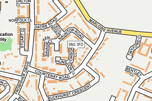 SN3 3FD map - OS OpenMap – Local (Ordnance Survey)