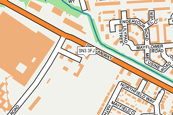 SN3 3FJ map - OS OpenMap – Local (Ordnance Survey)