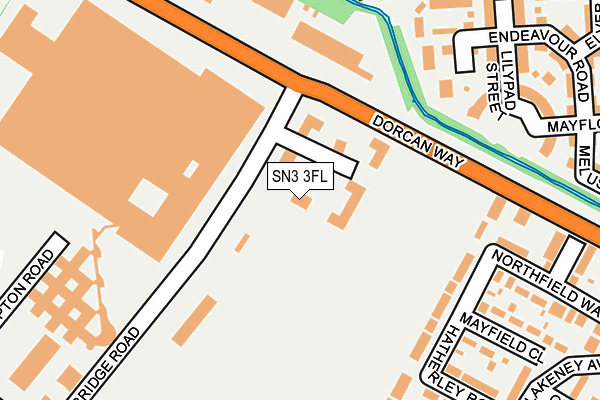 SN3 3FL map - OS OpenMap – Local (Ordnance Survey)