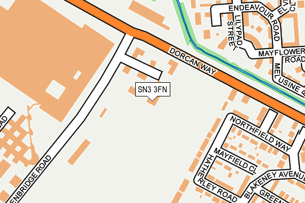 SN3 3FN map - OS OpenMap – Local (Ordnance Survey)