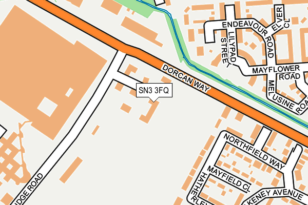 SN3 3FQ map - OS OpenMap – Local (Ordnance Survey)