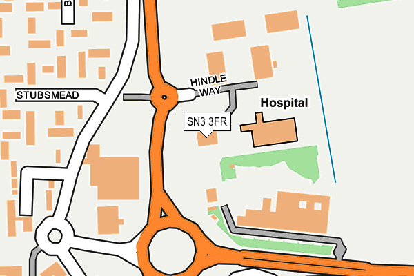 SN3 3FR map - OS OpenMap – Local (Ordnance Survey)