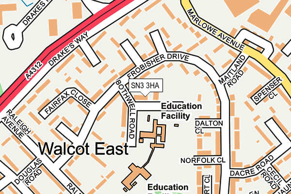 SN3 3HA map - OS OpenMap – Local (Ordnance Survey)