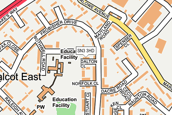 SN3 3HD map - OS OpenMap – Local (Ordnance Survey)