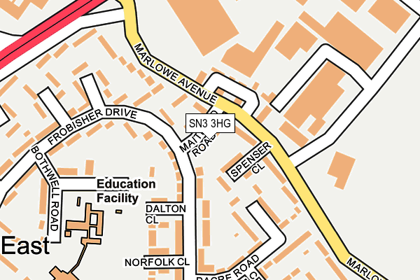 SN3 3HG map - OS OpenMap – Local (Ordnance Survey)