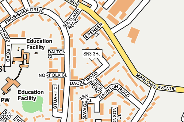 SN3 3HJ map - OS OpenMap – Local (Ordnance Survey)