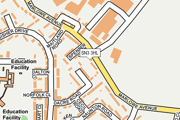 SN3 3HL map - OS OpenMap – Local (Ordnance Survey)