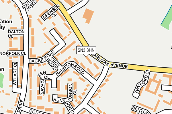 SN3 3HN map - OS OpenMap – Local (Ordnance Survey)