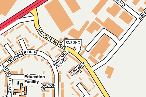 SN3 3HQ map - OS OpenMap – Local (Ordnance Survey)