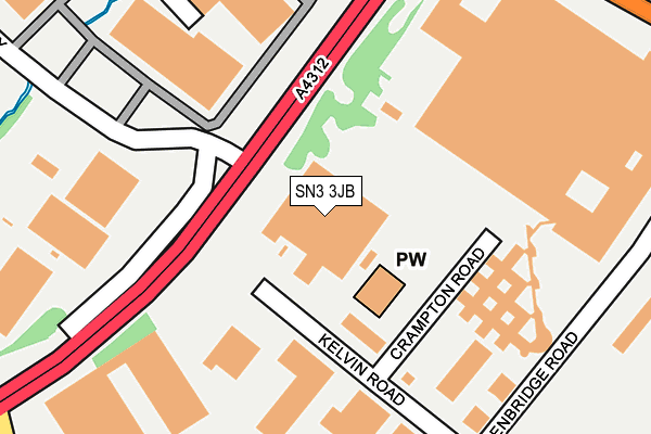 SN3 3JB map - OS OpenMap – Local (Ordnance Survey)