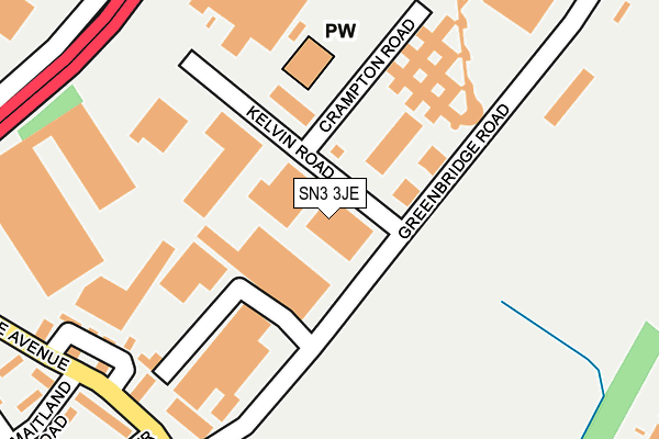 SN3 3JE map - OS OpenMap – Local (Ordnance Survey)