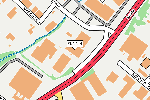 SN3 3JN map - OS OpenMap – Local (Ordnance Survey)