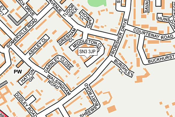 SN3 3JP map - OS OpenMap – Local (Ordnance Survey)