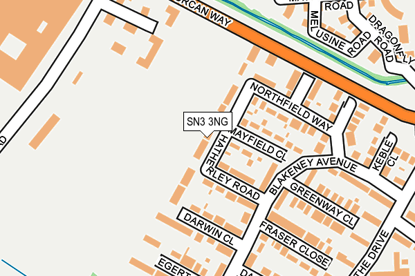 SN3 3NG map - OS OpenMap – Local (Ordnance Survey)