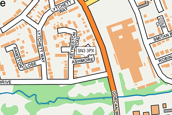 SN3 3PX map - OS OpenMap – Local (Ordnance Survey)