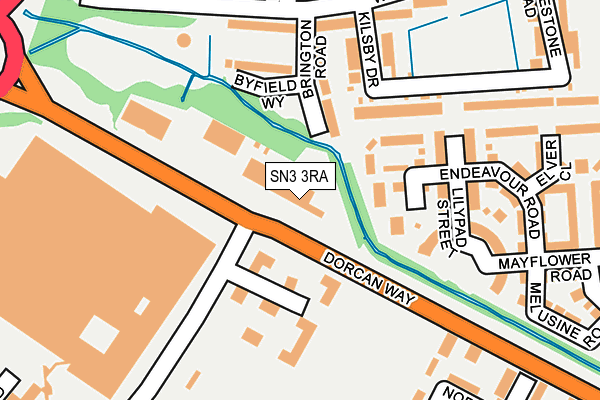 SN3 3RA map - OS OpenMap – Local (Ordnance Survey)