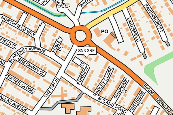 SN3 3RF map - OS OpenMap – Local (Ordnance Survey)