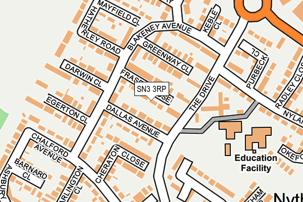 SN3 3RP map - OS OpenMap – Local (Ordnance Survey)