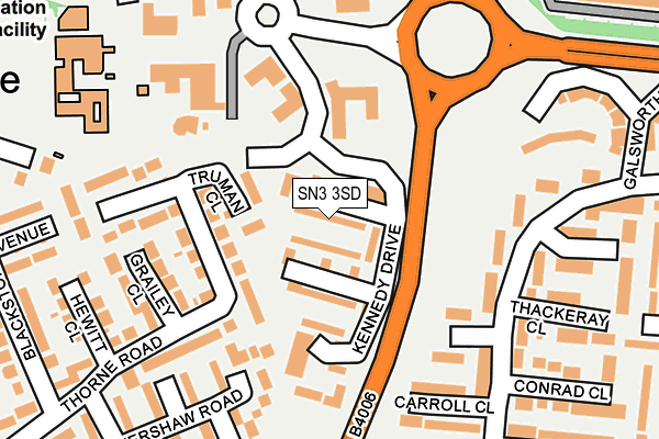 SN3 3SD map - OS OpenMap – Local (Ordnance Survey)