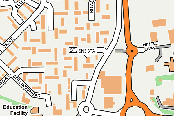 SN3 3TA map - OS OpenMap – Local (Ordnance Survey)