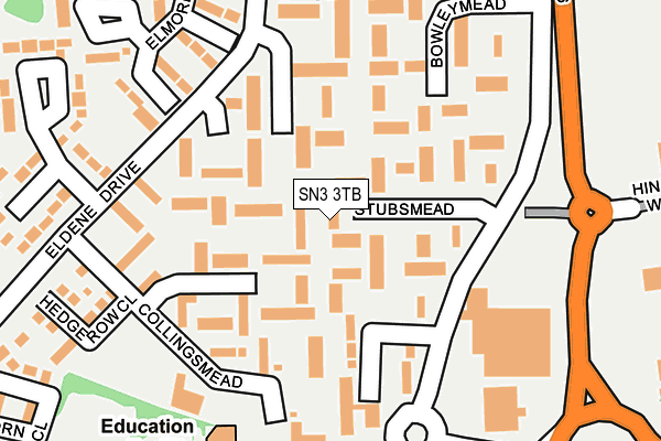 SN3 3TB map - OS OpenMap – Local (Ordnance Survey)