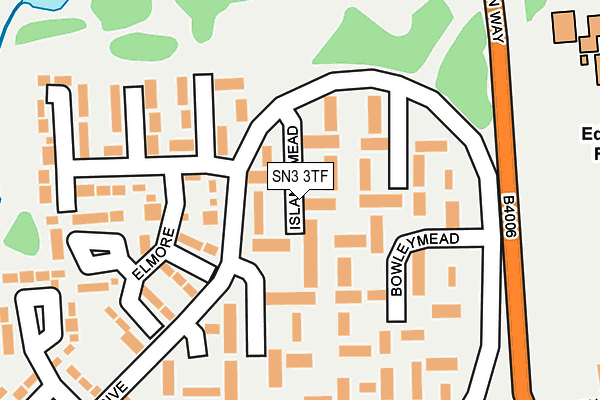 SN3 3TF map - OS OpenMap – Local (Ordnance Survey)