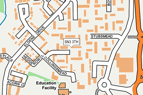 SN3 3TH map - OS OpenMap – Local (Ordnance Survey)