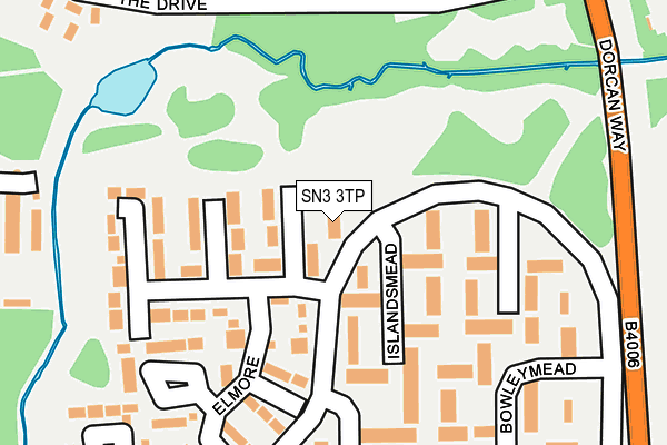 SN3 3TP map - OS OpenMap – Local (Ordnance Survey)