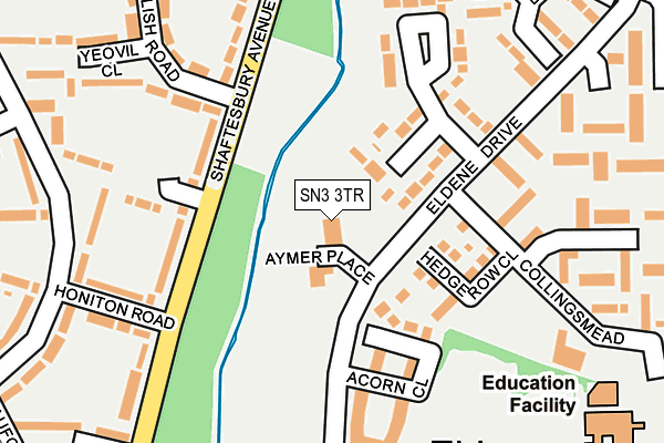 SN3 3TR map - OS OpenMap – Local (Ordnance Survey)