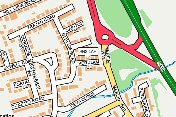 SN3 4AE map - OS OpenMap – Local (Ordnance Survey)